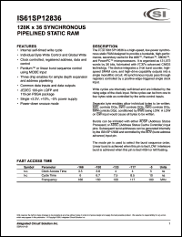 datasheet for IS61SP12836-117B by 