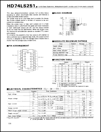 datasheet for HD74LS251 by 