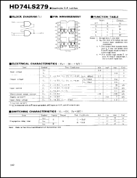 datasheet for HD74LS279 by 