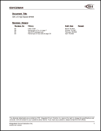 datasheet for IC61C256AH-20NI by 