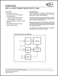 datasheet for IC62C256-70T by 