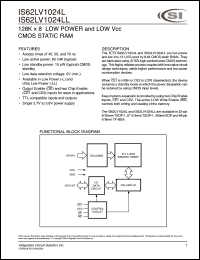 datasheet for IS62LV1024L-45BI by 