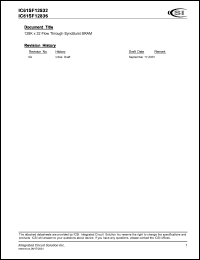 datasheet for IC61SF12836-8.5TQ by 