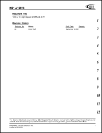 datasheet for IC61LV12816-8K by 