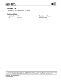 datasheet for IC62LV1024LL-55Q by 