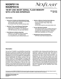 datasheet for NX26F041A-3V-R by 