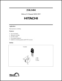 datasheet for 2SK1404 by 