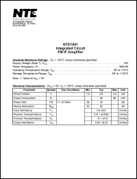 datasheet for NTE1041 by 