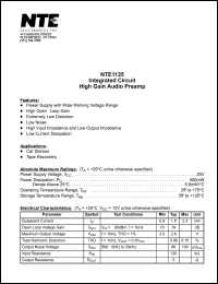 datasheet for NTE1135 by 