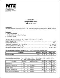 datasheet for NTE1491 by 