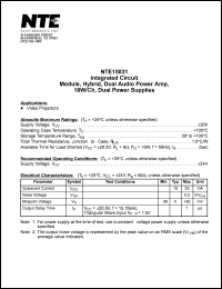 datasheet for NTE15031 by 