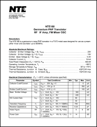 datasheet for NTE160 by 