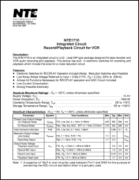 datasheet for NTE1710 by 