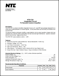 datasheet for NTE1791 by 