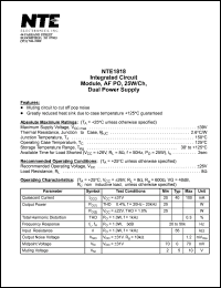 datasheet for NTE1818 by 