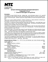 datasheet for NTE2014 by 