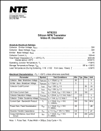 datasheet for NTE233 by 