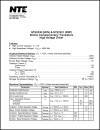 datasheet for NTE2531 by 