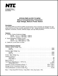 datasheet for NTE38 by 