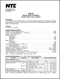 datasheet for NTE385 by 