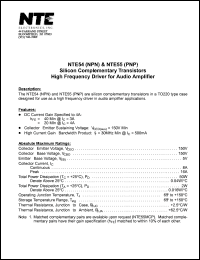 datasheet for NTE55 by 