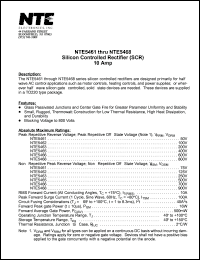 datasheet for NTE5463 by 