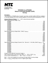 datasheet for NTE5500 by 