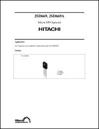 datasheet for 2SD669 by 