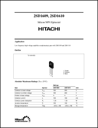 datasheet for 2SD1610 by 