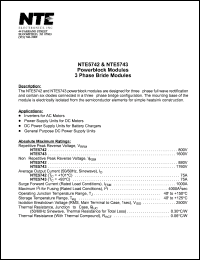 datasheet for NTE5743 by 