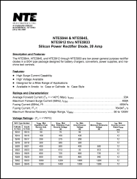 datasheet for NTE5932 by 