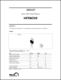 datasheet for 2SD1137 by 