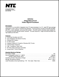 datasheet for NTE701 by 