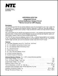 datasheet for NTE7104 by 