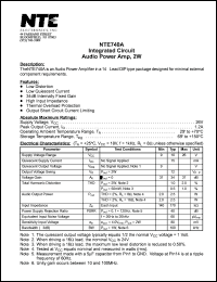 datasheet for NTE740A by 