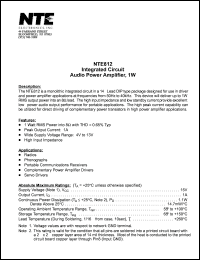 datasheet for NTE812 by 