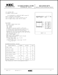 datasheet for KIA2022AFN by Korea Electronics Co., Ltd.