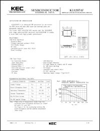 datasheet for KIA2074F by Korea Electronics Co., Ltd.
