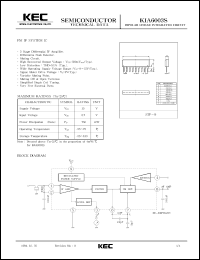 datasheet for KIA6003S by Korea Electronics Co., Ltd.