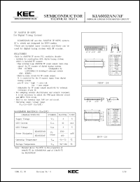 datasheet for KIA6032AN by Korea Electronics Co., Ltd.
