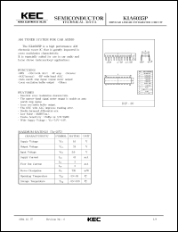datasheet for KIA6035P by Korea Electronics Co., Ltd.