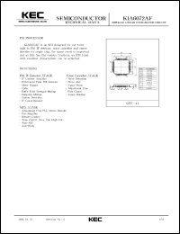 datasheet for KIA6072AF by Korea Electronics Co., Ltd.