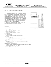 datasheet for KIA6210AH by Korea Electronics Co., Ltd.