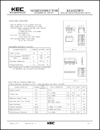 datasheet for KIA6225P by Korea Electronics Co., Ltd.