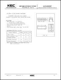 datasheet for KIA6269P by Korea Electronics Co., Ltd.