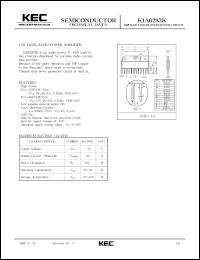 datasheet for KIA6283K by Korea Electronics Co., Ltd.