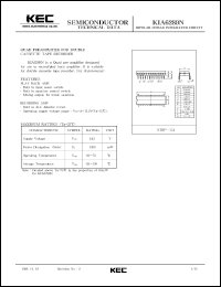 datasheet for KIA6289N by Korea Electronics Co., Ltd.