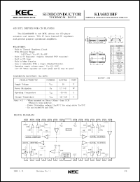 datasheet for KIA6831HF by Korea Electronics Co., Ltd.
