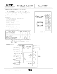 datasheet for KIA6833HF by Korea Electronics Co., Ltd.