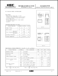 datasheet for KIA6901P by Korea Electronics Co., Ltd.
